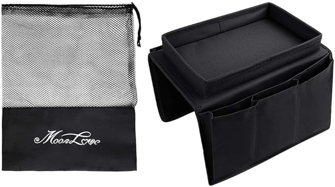 Couch Sofa Armrest Organiser Arm Chair Caddy Bedside Storage Pocket with 8 Pockets TV Remote Holder Bed Storage Pocket Bag for Cellphone Tablet Notepad Book Magazines DVD Glasses
