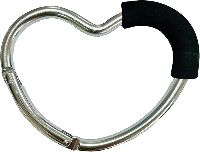 Lulyboo Heart Shaped Carabiner Clip – Heavy Duty Metal Hook for Strollers, Shopping Carts & Gear – Large, Sturdy & Stylish Design