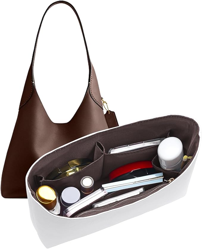 Dupont Paper Purse Organizer Inserts for brooklyn 28 Insert Keeps Tote Handbag（White）
