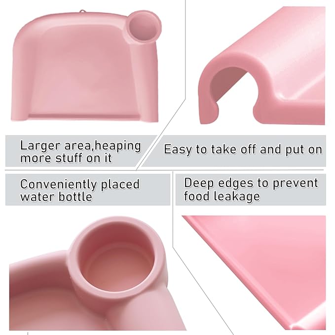 Baby Dining Tray Compatible with Inglesina Fast Table Chair Silicone Baby Dining Tray for Clip-On Fast Table Chair Dishwasher Safe BPA Free Silicone Removable Dining Tray Accessory -Deep Pink