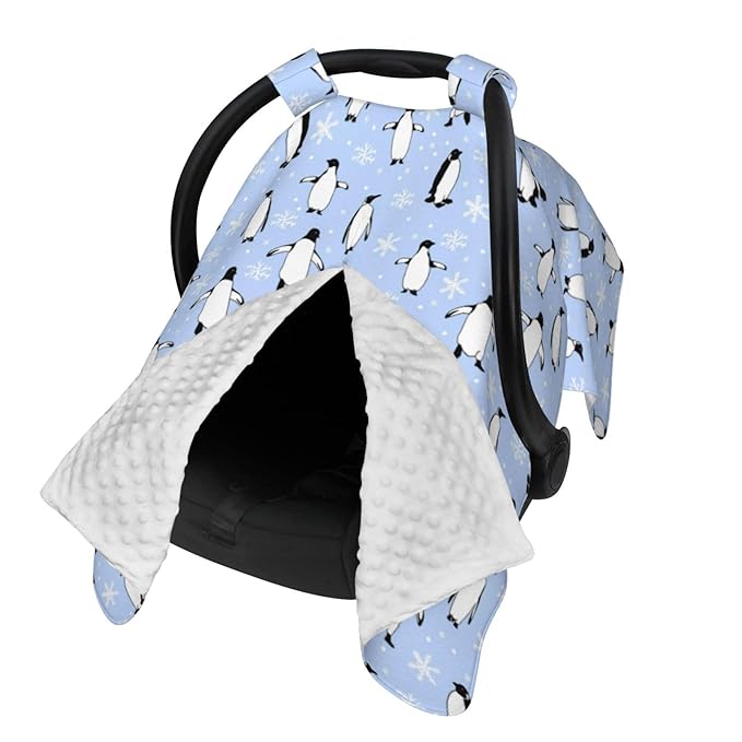 Penguin Baby Car Seat Canopy Cover Multi Use Nursing Cover for Mom Nursing Covers Newborn Penguin Shower Gift