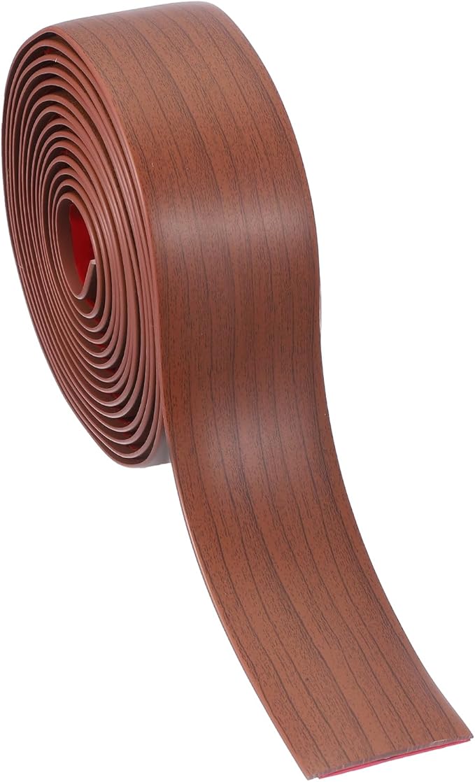 PATIKIL Self Adhesive Floor Transition Strip 20 ft x 1.6" Vinyl Flat Divider Flooring for Joining Floor Gaps Carpet Transition Floor Tiles, Walnut