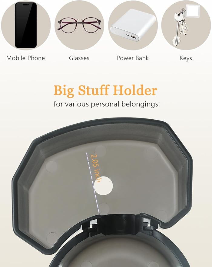 Universal Stroller Cup Holder with Phone Holder, 360° Rotatable Strong Clip, Big Storage Space for Walker, Wheelchair, Stroller, Bike (UM-SCH-B2507)