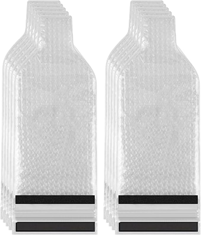 alitade Reusable Wine Bag - 10Packs Wine Bottle Travel Protector for Travel Glass Bottle Bags,Double Layer Bubble Cushioning Wrap Suit for Airplane Car Cruise Protection Luggage Leak-proof