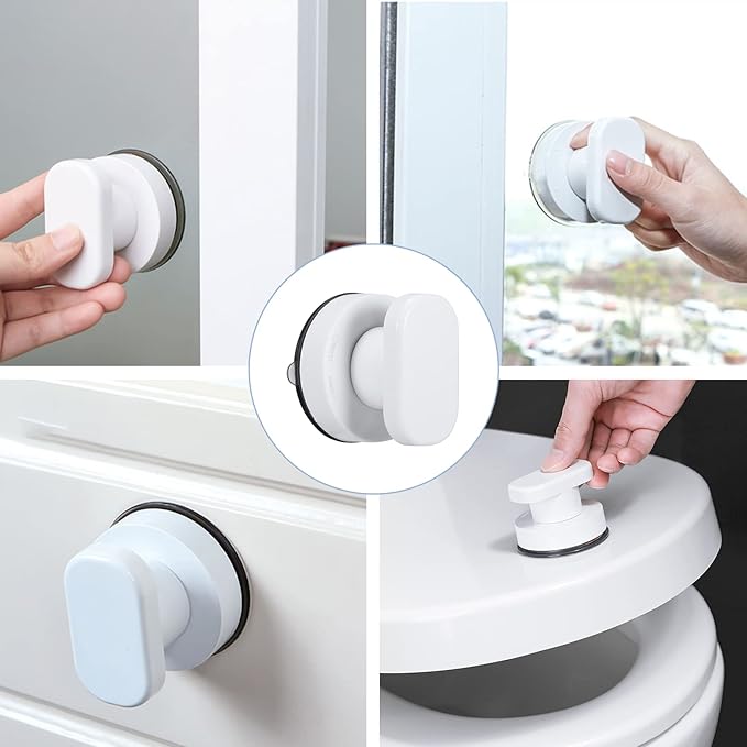 2 Pack Strong Suction Cup Drawer Glass Mirror Wall Tile Handle Bathroom Bathroom Door Handle Glass Door Handle Suction Handle