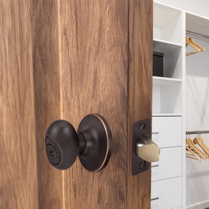 Design House 750596 Egg Keyed Entry Door Knob Oil Rubbed Bronze