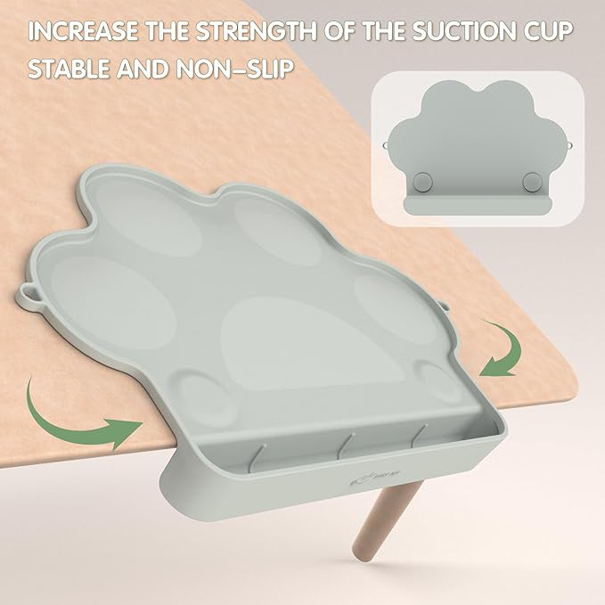 Baby Silicone Placemats for Toddler Kids, Durable Food Grade Silicone with Non-Slip Suction, Sticky Table Mats for Restaurants Home Travel