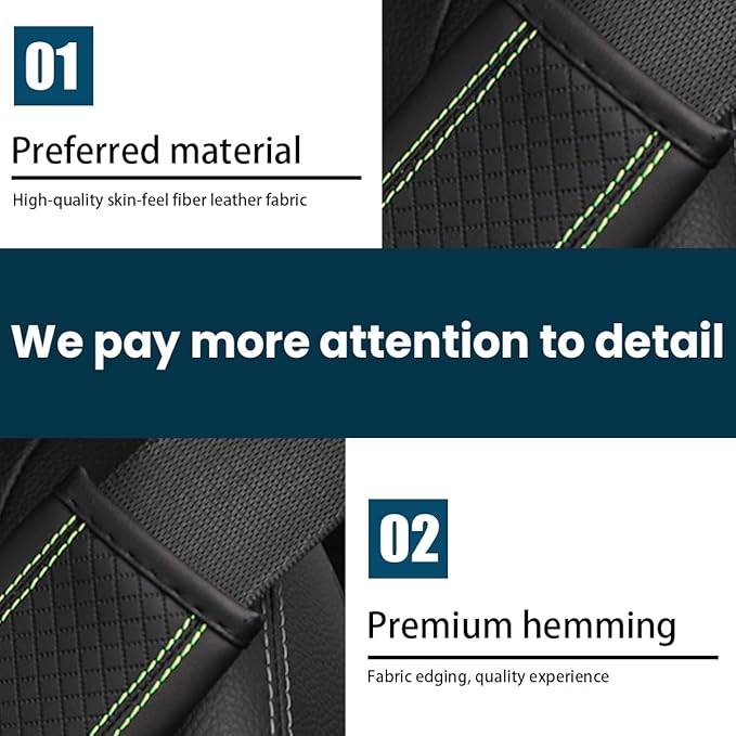 Car Seat Belt Pads, 2 Pack Fiber Leather Seatbelt Shoulder Strap Covers, Comfort Driving & Protect Your Neck, Universal Safety Strap Cover for Auto SUV Truck Airplane Backpack (Black/Green)