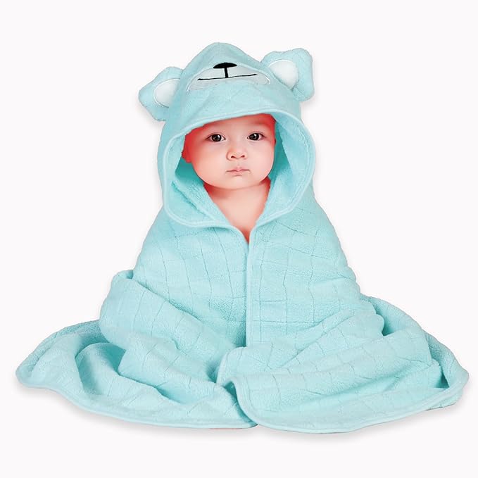 Baby Hooded Towels,31 x 31 in Infant Super Soft Baby Bath Towels with Hood for Toddlers1-3,Highly Absorbent Viscose Hooded Towel for Boys, Girls, Newborn Essentials