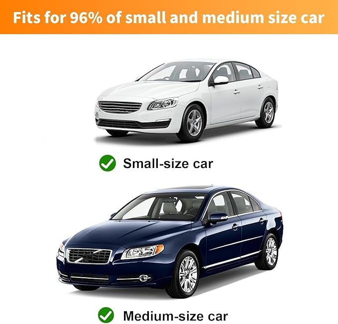 Car Rear Side Window Shadows for Small,Medium Sedan Car Only, Breathable Mesh Stretch Sun Shade Screens Covers ffor Camping, Anti-Sun Glare, Reduce UV Rays, Privacy Protection, 2 Pack