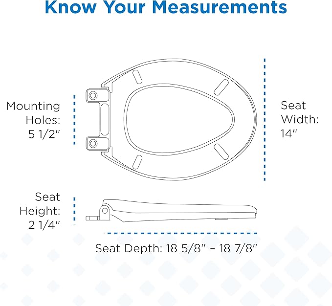 Gerber Elongated Toilet Seat with Cover, Soft Close, No Slam, Quick & Easy Install, Heavy-Duty Plastic, Adjustable Fit for Standard Elongated Toilets, Durable & Fade-Resistant, Bone G009921325