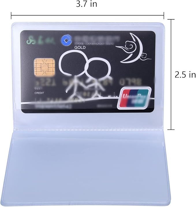 Shappy 2 Pieces Plastic Wallet Insert Credit Card Holder with 10 Page 20 Slots and 10 Page 10 Slots, 9.5 x 6.5 cm, Transparent