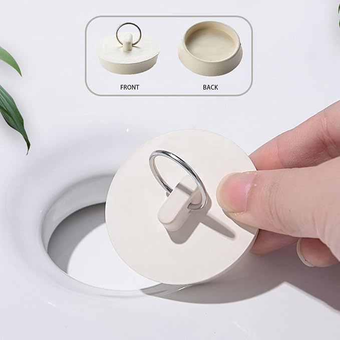 Rubber Tub Drain Stopper Bath Sink Plumb Fits Drain Set 3