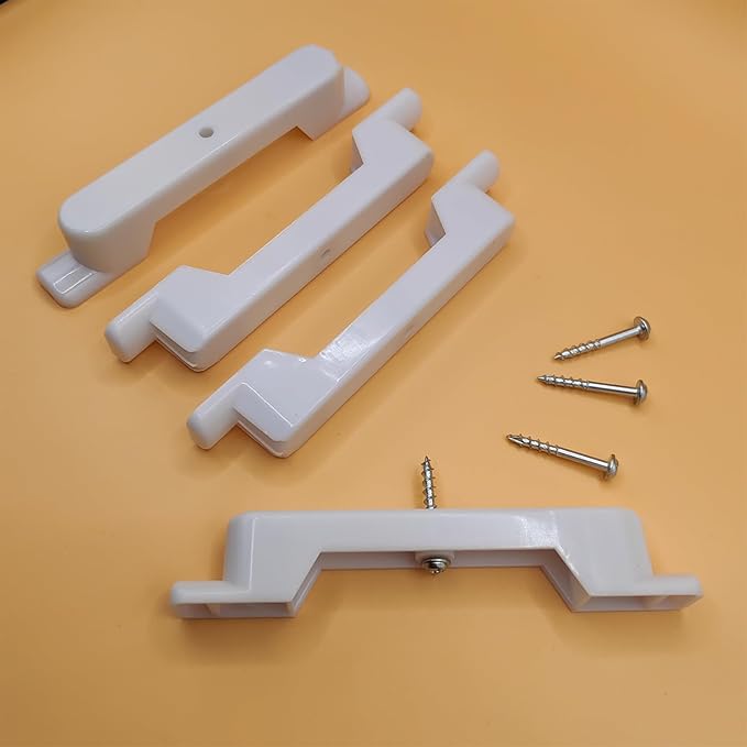 fallingstar 2 Sets (4 clips) False Front Connector & Cabinet Clips 4 1/2 Opening Fake Drawer Clips Complete Set Including Screws