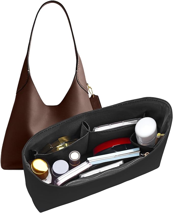 Dupont Paper Purse Organizer Inserts for brooklyn 28 Insert Keeps Tote Handbag（Black）