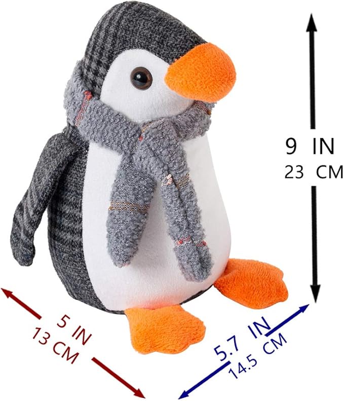 Marwood Cute Door Stopper Decorative Door Stops for Home and Office, Penguin Weighted Interior Doorstop Fabric Stuffed Animal Door Stopper Floor Decorative