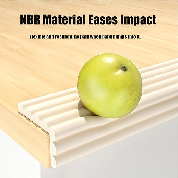 Edge Protector for Baby Proofing, Corner Protector Baby, Desk Edge Cushion, Extra-Wide Soft Foam Padding Self Adhesive Furniture Corner Guard Bumper for Table, Fireplace 16.4ft Brown