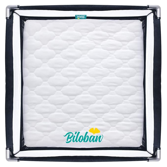 Playard Mattress Cover -for Square Play Yard, Perfect for New Room2 / TotBloc Portable Playard, Waterproof, Ultra Soft, Fitted Playpen Mattress Cover, White