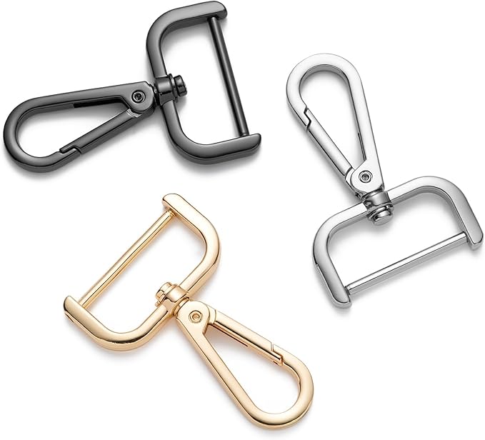 DEVPSISR 4PCS Detachable Snap Hook Swivel Clasp with Screw Bar, Multiple Sizes Hardware for Changing Bag Straps,Gunmetal1