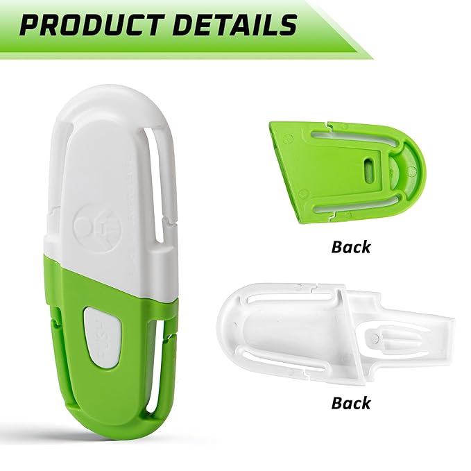 Universal Car Seat Chest Clip, Adjustable Harness Positioning Clip for Stroller and Booster Seat, Anti-Slip Shoulder Straps Holder Accessory for Parents (1 Pack, Green&White)