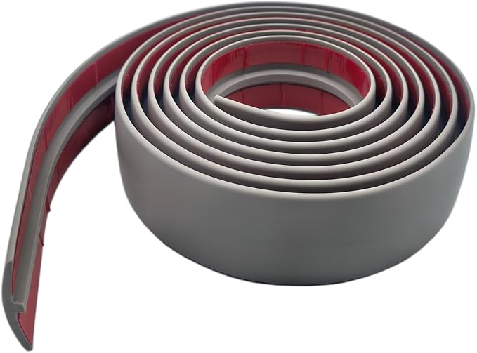 DAILISEN 9.84ft T Molding Flexible Self Adhesive T Shape Floor Transition Strip Bendable T Rubber Trim T Transition Strip for Tile to Laminate Flooring