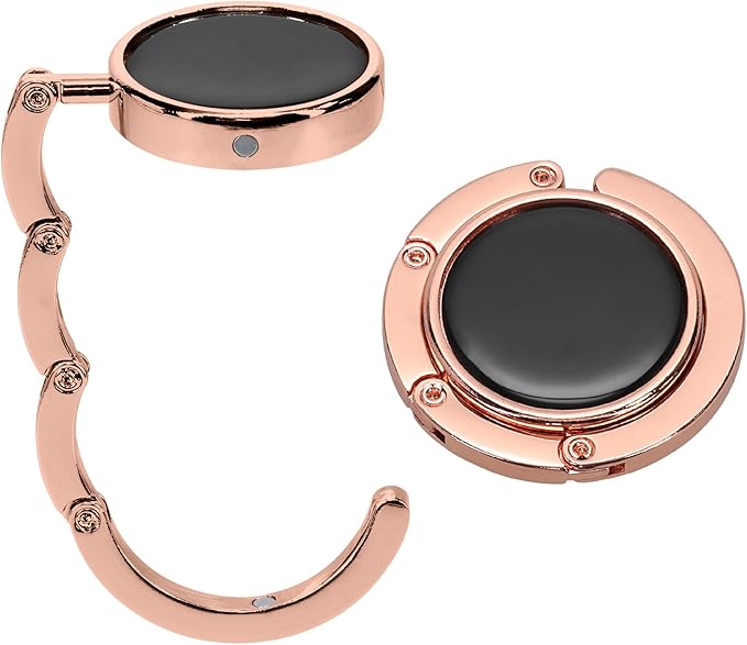kwmobile Purse Hanger for Table (Set of 2) - Purse Hook for Table - Folding Handbag Hanger - Portable Bag Holder