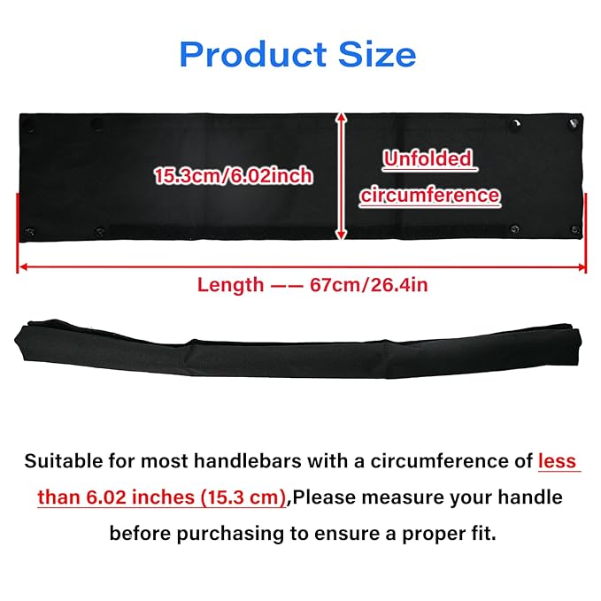 2PCS Stroller Bumper Bar Cover,Pushchair Armrest Handle Protector Cover,Handlebar Cover Replacement Pram Bumper Dustproof Handle Gloves,Removable Universal Protective Grip Bar Covers(Black)