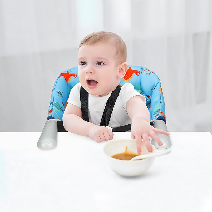 PandaEar Quick Clip On High Chair with Storage Bag, Portable High Chair That Attaches to Table, Hook On Baby Seat for Table