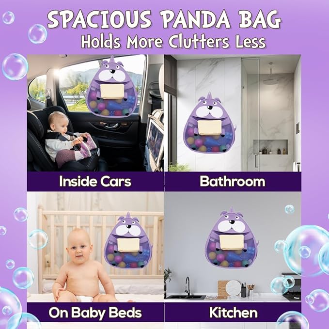 Baby Bath Toy Organizer, Mesh Shower Caddy with Suction Cups, Kids Bathroom Accessories Storage