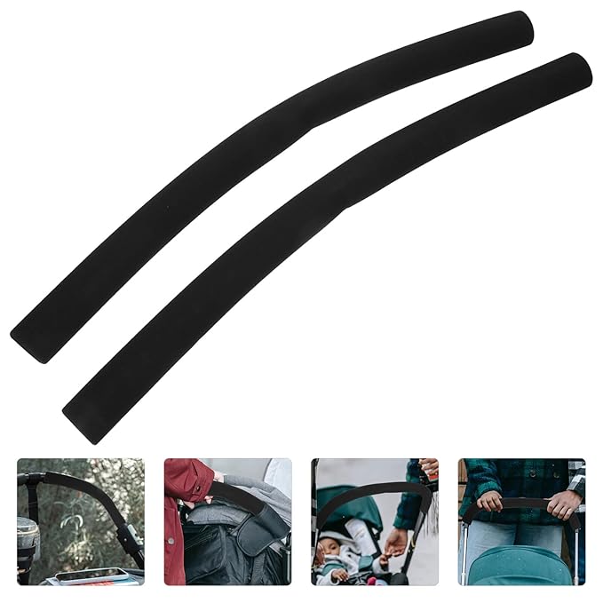 Stroller Handle Cover Replacement Foam Grip for Baby Pushchair Black Sponge Handlebar Protector Lightweight 19.7 Inch Sleeve for Infant and Toddler Strollers