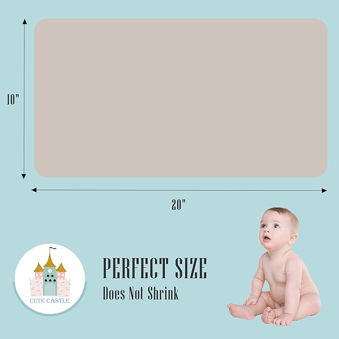 Cute Castle 12 Pack Muslin Burp Cloths for Baby - Ultra-Soft 100% Cotton Baby Washcloths - Large 20'' by 10'' Super Absorbent Milk Spit Up Rags - Burpy Cloths for Unisex, Boy, Girl - Brown