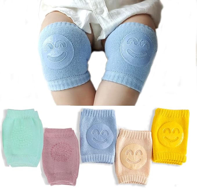 TFTSR Baby Knee Pads for Crawling (5 Pairs), Walking Protector Knee Pads For babies Toddler Kids Girls Boys 1-3