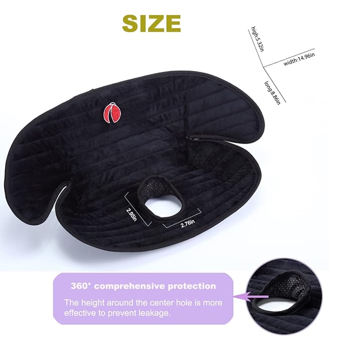 Baby Piddle Pad Car Seat Liner,Potty Training car seat Protector with Waterproof Liner for Child Safety Car Seat Stroller and Dinner Chair,Machine Wash and Dry (Plus-Black 2Pcs)