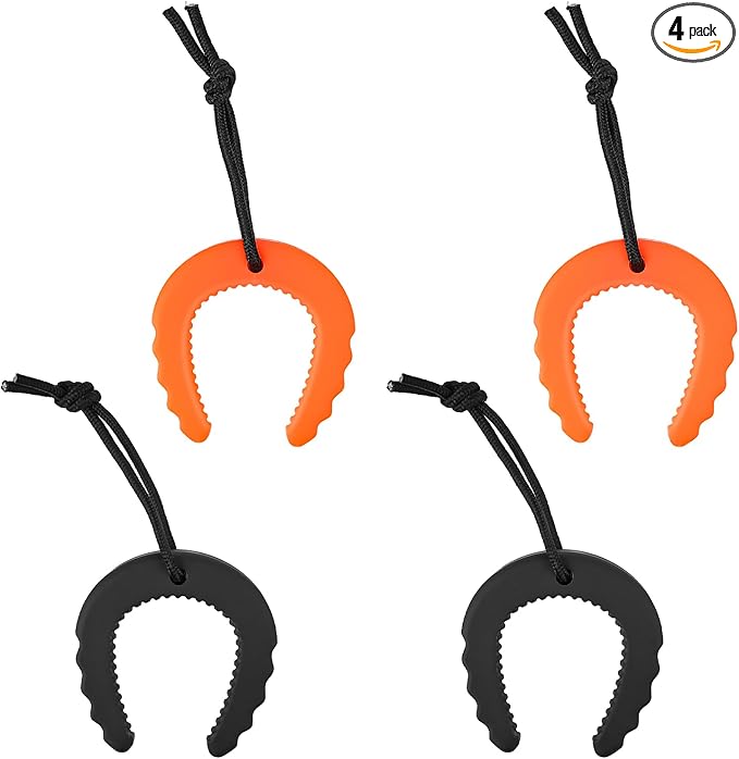 4 Pcs Rubber Door Stopper Wedge,First Responder Door Stops for Police & Firefighter and Emergency Medical Services Gear Accessories Durable Door Stoppers & Wedges（ 2 Black & 2 Orange）