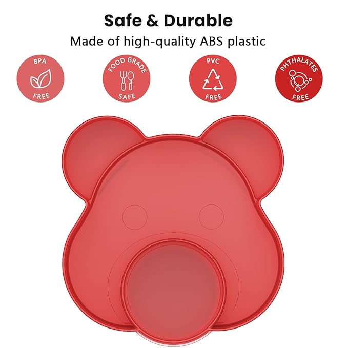 Red Car Seat Tray - Convert Cup Holder to Snacks & Toys Tray, 360 Rotatable for Kids Travel, Booster & Stroller