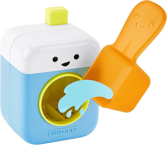 Skip Hop Baby Bath Toy Fresh & Clean Spin Cycle 4-Piece Laundry Pretend Play Set and Bathtub Sensory Development Toy Age 12m+