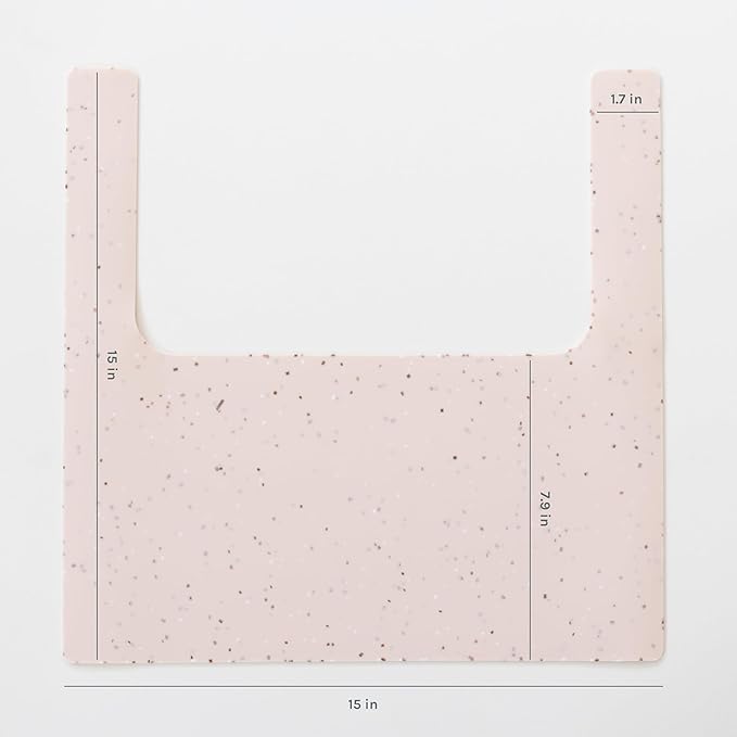 Yeah Baby Goods Placemats Compatible with IKEA Antilop High Chair (Blush Speckle) - Slip-Resistant & Food-Grade Silicone High Chair Mat - Easy Clean High Chair Accessory