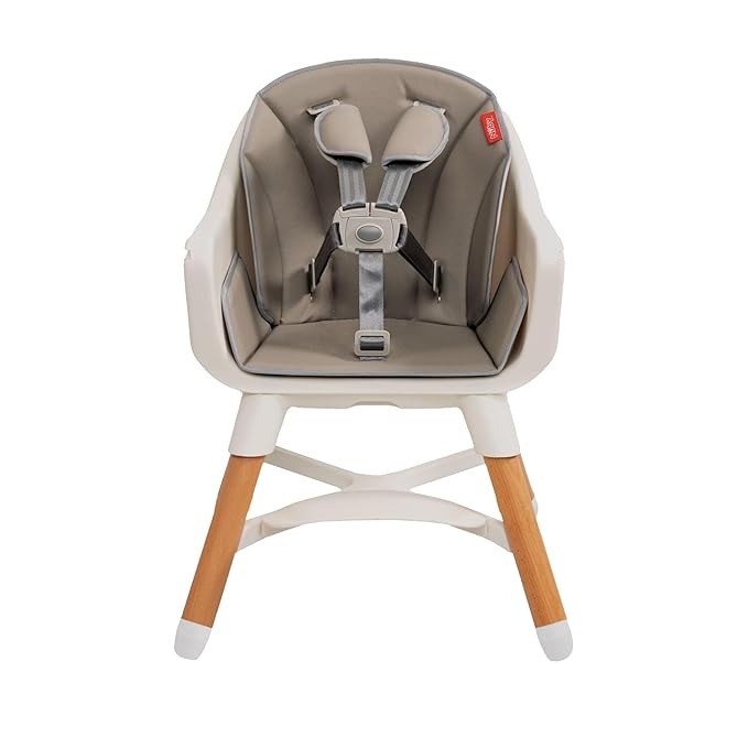 Nuby 4-in-1 Baby High Chair Seat with Removable Tray - 6+ Months to 3 Years - Adjustable Toddler Chair for Eating - Holds Up to 60 lbs - Gray