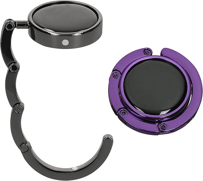 kwmobile Purse Hanger for Table (Set of 2) - Purse Hook for Table - Folding Handbag Hanger - Portable Bag Holder