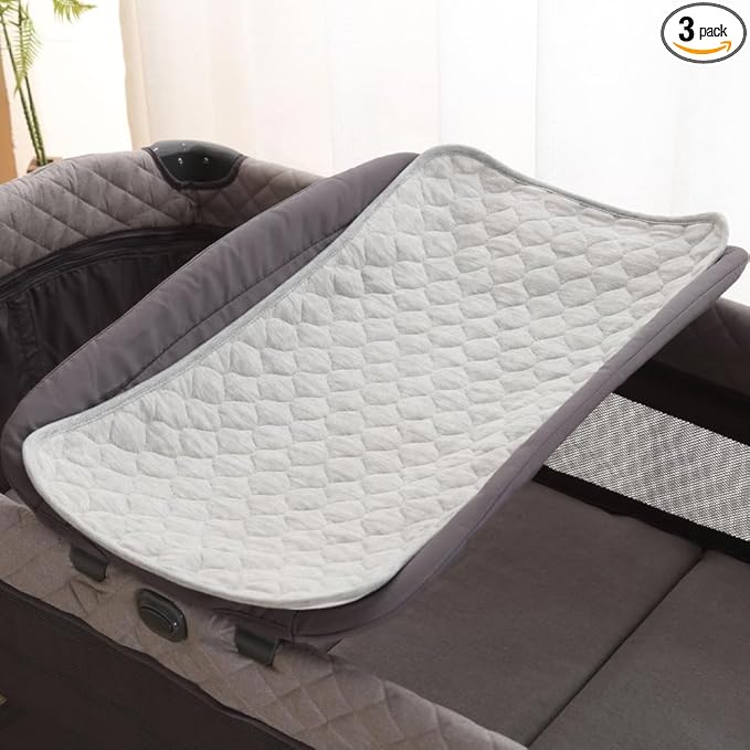 BlueSnail Washable Underpads,Waterproof,Soft, Portable and Reusable Incontinence Bed Pads for Toddler,Adults,Elderly and Pets (18" x 24" Pack of 3)(Ash Gray)