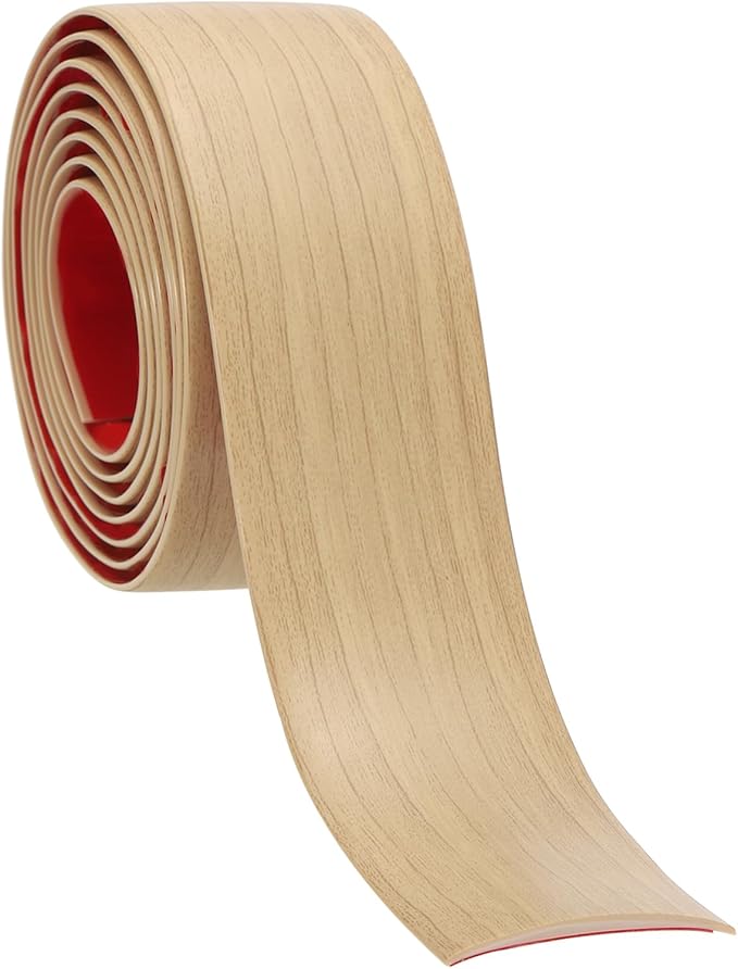 PATIKIL Oak Vinyl Laminate Floor Transition Strip, 2 in x 6.6 Ft, Flat Divider for Joining Floor Gaps, Doorways, Carpet, Tiles