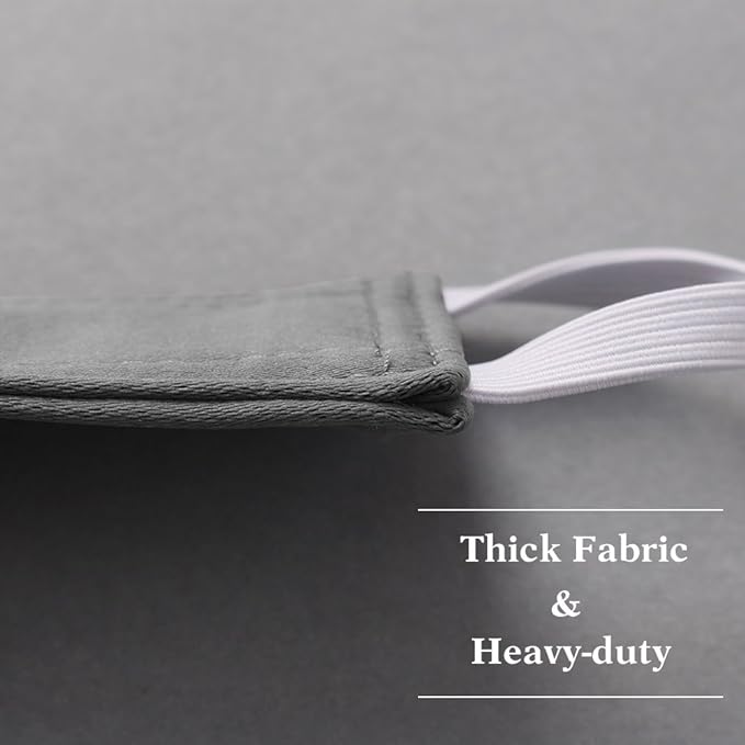 PONY DANCE Baby Door Latch Cover Closer - Nursery Door Silencer with Strong Elastic Straps, Thick Solid Cushion for Noise Reduction, Prevents Slamming, 3 Pieces, 4W x 2L Inches, Grey