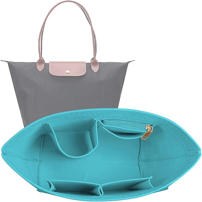 Lckaey Purse Organizer Insert for Longchamp Le Pliage Neo Handbags Insert Organizer 1012hu blue-S