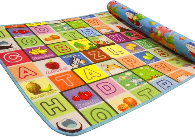 SIMPVALE Thicken(0.4") Baby Play Mat for Floor, 70.8"x47.2" Foam Baby Crawling Mat, Reversible Waterproof & Foldable Infant Floor Mat for Toddlers Playtime