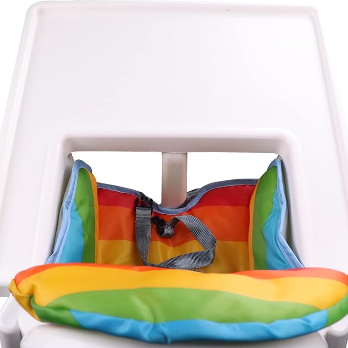 twoworld High Chair Cushion for Antilop Highchair, Baby High Chair Seat Cover Liner Mat Pad Cushion for Antilop High Chair Water Resistant (Rainbow Striped)