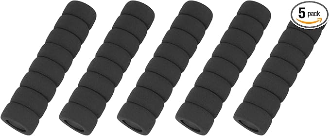 uxcell 5 Pcs Door Knob Cover, Safety Door Handle Protector Covers Anti-Collision Soft Spiral Door Knob Covers Foam Door Pull Cover for Bedrooms Bathrooms Offices Doors, Black