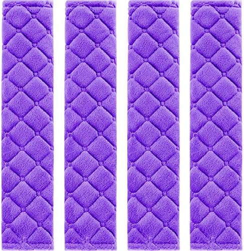 Tatuo 4 Pack Seat Belt Cover Extra Long Seat Belt Pads for Car Soft Comfort Shoulder Strap Covers Harness Pads Helps Protect Your Neck and Shoulder(10.6 Inch,Purple)