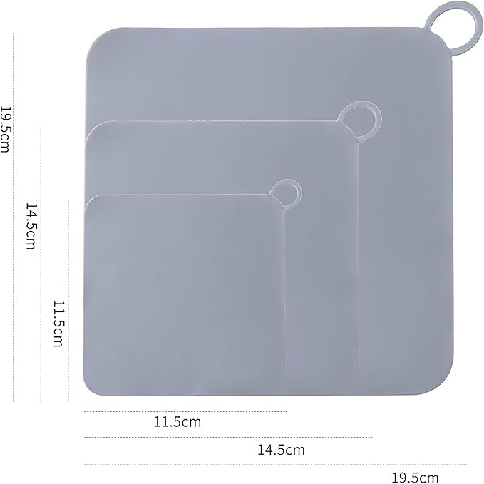 Silicone Tub Stopper Floor Drain Cover,2 Pieces Sewer Anti-Odor Mat Deodorizing Drain Plugs for Kitchen,Bathroom and Laundry(5x5 inch) Grey