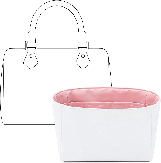 Tote Bag Organizer Insert for LV Speedy Nano Handbag,Custom Fit Inside Premium Rose Sakura Lightweight WaterResistant Purse Insert Accessories