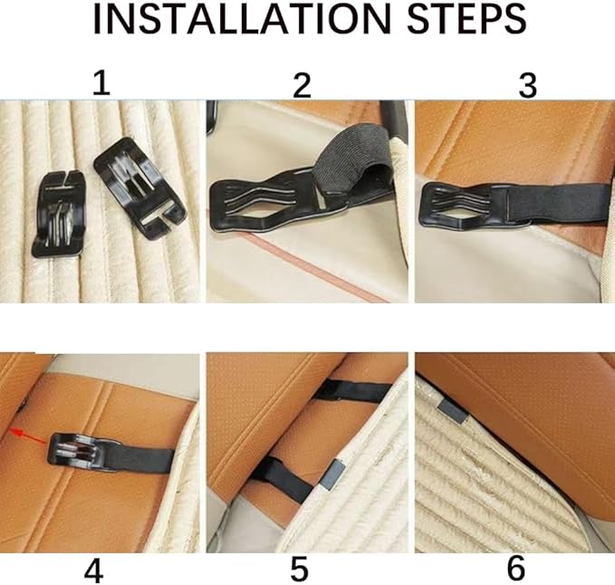 10 Pack Car Seat Cover Plate Hooks Webbing Mount Clip Universal 1'' Belt End Connector Fixing Buckle Elastics Chucks Attachment Fastener for Carseat Covers Car Seat Protector Installation
